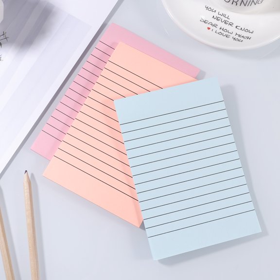 FOMIYES Reusable Self-Stick Notepads, A6 Paper Memo Sheets for Desk, Books, and Quick Notes