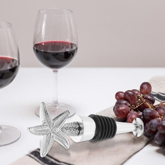 FOMIYES Reusable Silver Wine Stopper with Star Shape Tight Seal for Bars and Home Use
