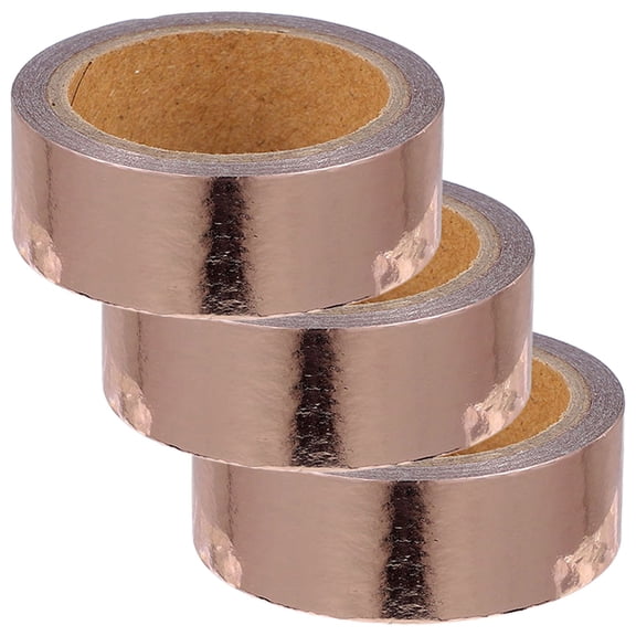 FOMIYES Rose Washi Tape Set, 3 Rolls Metallic Decorative Tape for Crafts, Scrapbooking, Wrapping and Projects
