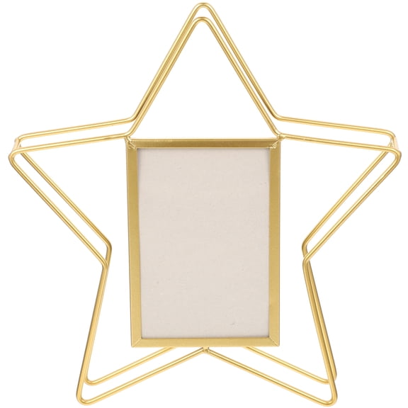 FOMIYES Rotating Golden Metal Photo Frame for Household Decorative Photo Display