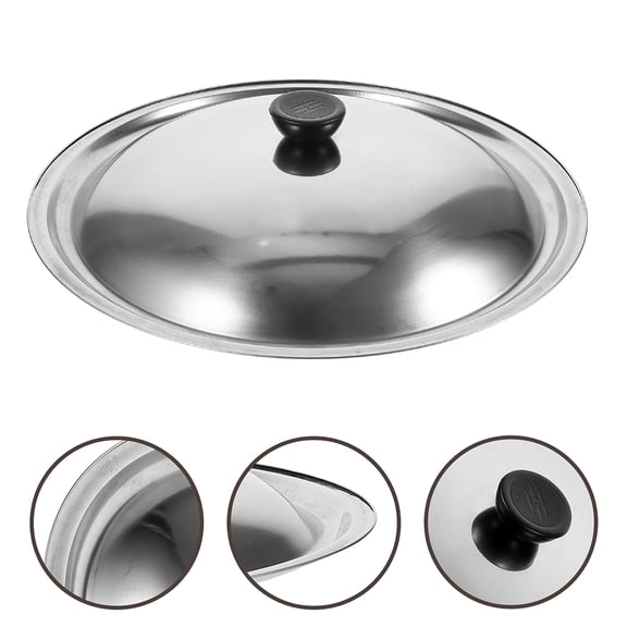 FOMIYES Kitchen Pan Lids Replacement Lid Stainless Steel Easy to Clean for Chefs 1Set