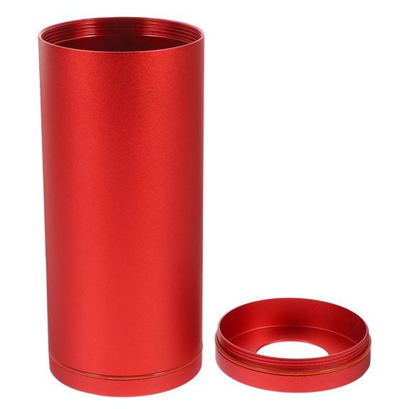 FOMIYES Round Red Tissue Box Container Water and Dust Resistant Aluminum Alloy Tissue Holder
