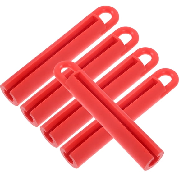 FOMIYES Rubber Pool Cue for Billiard Stick Protection and Storage with Hanging Holes Red