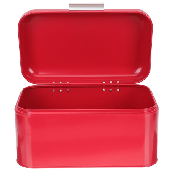 FOMIYES Iron Bread Container Red Color for Kitchen Countertop and Home Use