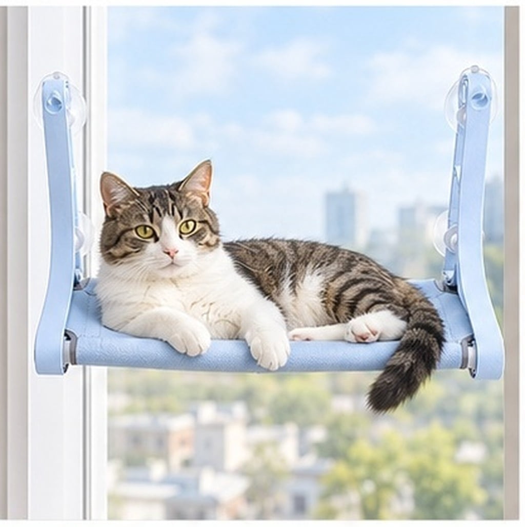 Warning Sign For Alcohol Using FOMIYES Safety Cat Hammock Blue PP Resin and Canvas Suction Cup Design ...