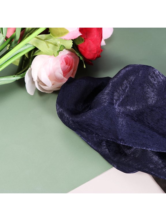 Satin Navy Beauty Cap for Woman Night Use and Makeup Application