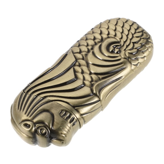 FOMIYES Metal Lighter Case with Golden Design, Scratch-Resistant Protective Shell for Outdoor Use