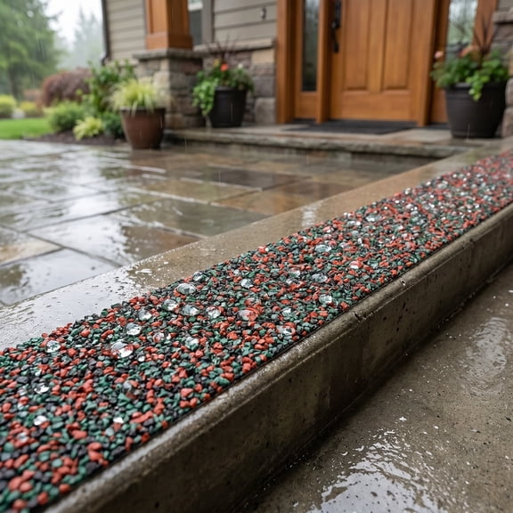 FOMIYES Self-Adhesive EPDM Rubber Stair Tread Strips for Outdoor Steps Safety and Resistance
