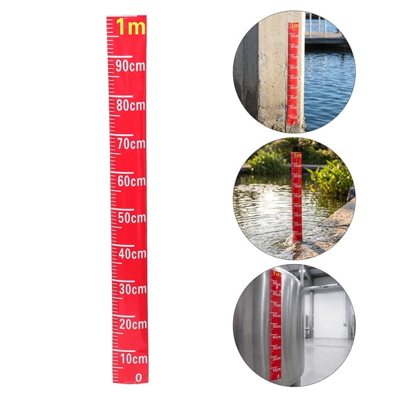 FOMIYES Water Level Measuring Tape, Reflective Water Depth Gauge 39.4''