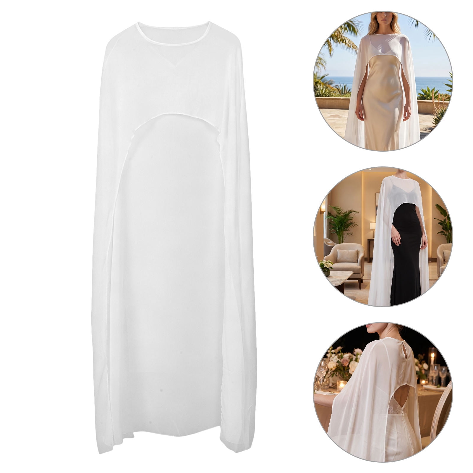 FOMIYES Sheer Mesh Bridal Wrap for Formal Weddings and Cocktail Events ...