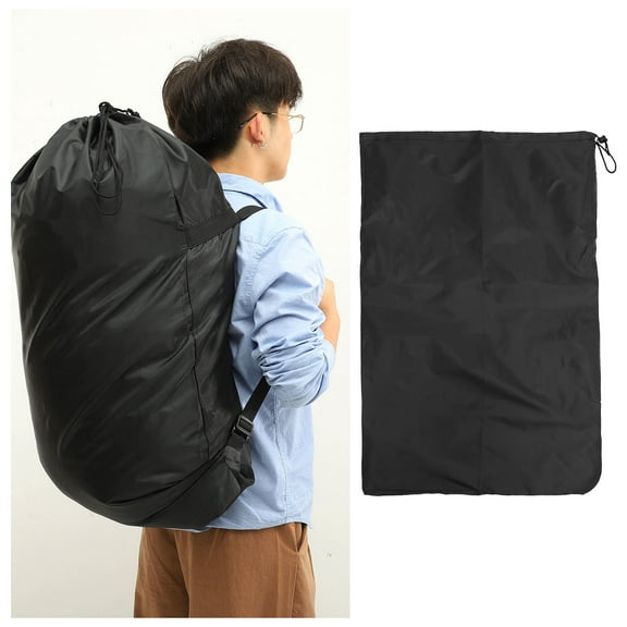 FOMIYES Polyester Drawstring Laundry Backpack, 36x24x0.4in, Lightweight and Spacious for Home and Travel