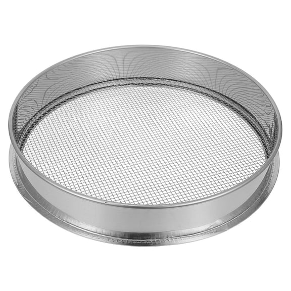 FOMIYES Stainless Steel Garden Soil Sifting Pan with Mesh Sieve for Removing Rocks, Debris, and Soil Screening