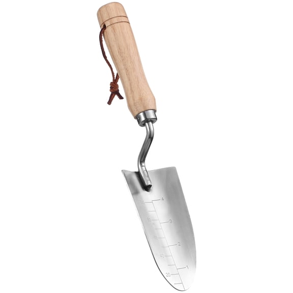 FOMIYES Stainless Steel Garden Trowel with Wooden Handle, 410 Steel for Easy Digging and Planting Tasks