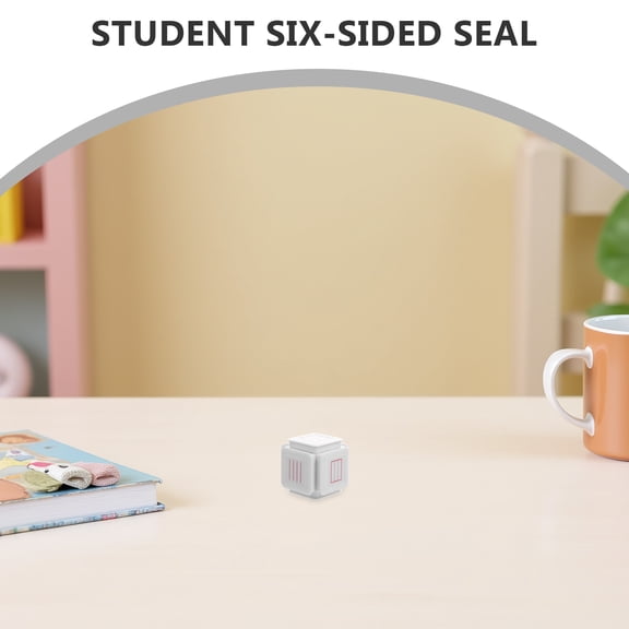 FOMIYES White Six-Sided Education Stamp, ABS, Handwriting Line Practice, Teacher Supplies