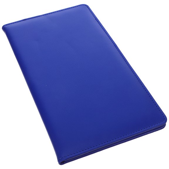 FOMIYES Sky-Blue PU Menu Binder for Home with Integrated Memo Holder