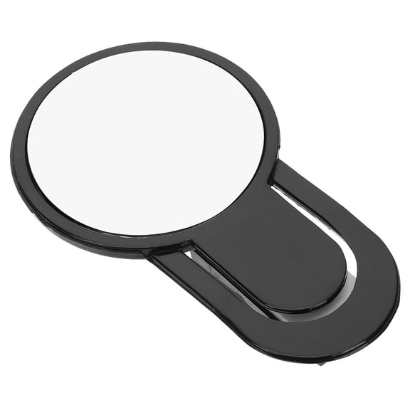 FOMIYES Sleek Black Monitor Mirror for Computer Use Lightweight Clip on Cubicle Rear View