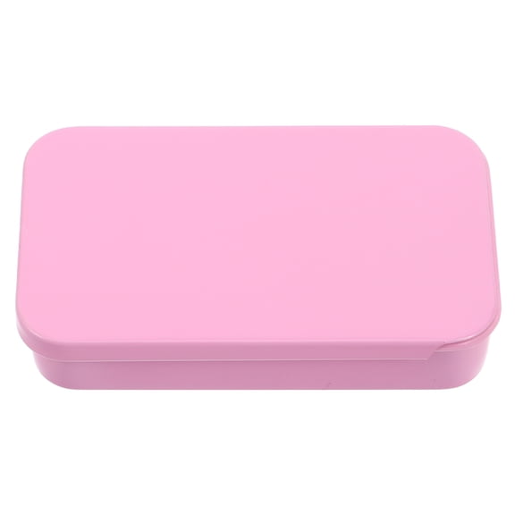 FOMIYES Slide Top Pink Small Tin Box Tinplate Storage For Mints 1Pcs