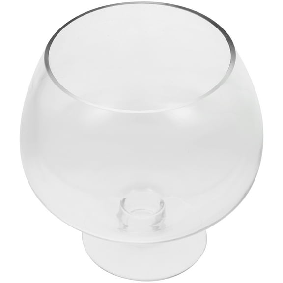 FOMIYES Small Aquarium Tanks Glass Goldfish Bowl Office 17.00X17.00X17.00CM Transparent