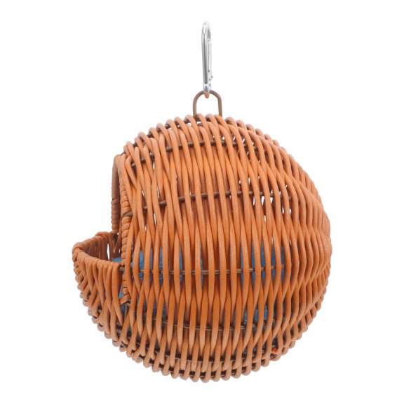 FOMIYES Hanging Parakeet Hideout Light Brown Plastic Egg Style Bird Nest