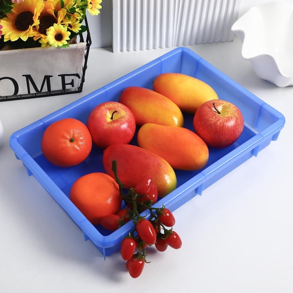 FOMIYES Stackable Blue Plastic Storage Box for Multi-Use Organization
