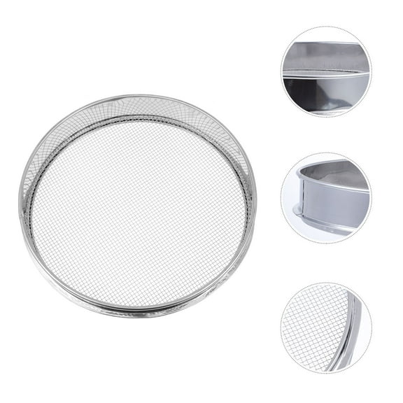 FOMIYES Stainless Steel Corn Sifter 32x32x6cm Rectangular Grain and Cereal Strainer for Kitchen Use 1 Set