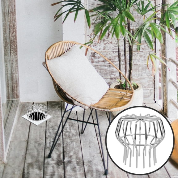 FOMIYES Stainless Steel Gutter Downspout Guard Leaf Guard Anti-blocking Floor Drain Filter