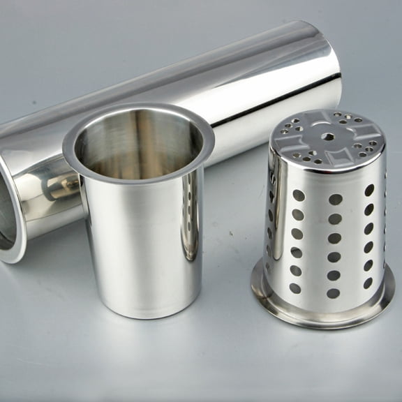 FOMIYES Stainless Steel Utensils Holder Kitchen Utensil Organizer Storage and Drainage for Housewarming present 1Pack