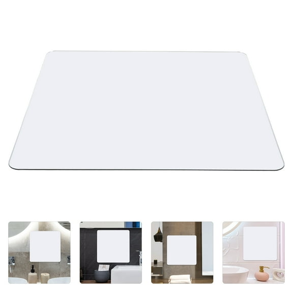 FOMIYES Sticky Mirrors For Wall 1Pack Adhesive Mirror Acrylic Sleek Modern Design 11.79X11.79X0.06in