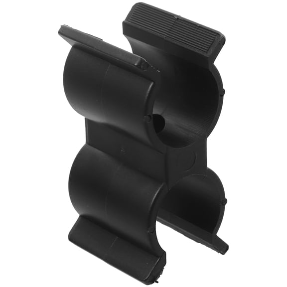 FOMIYES Sturdy Black Double Pipe Clamp for Shelf Link and Fence Connection on Yacht Rv