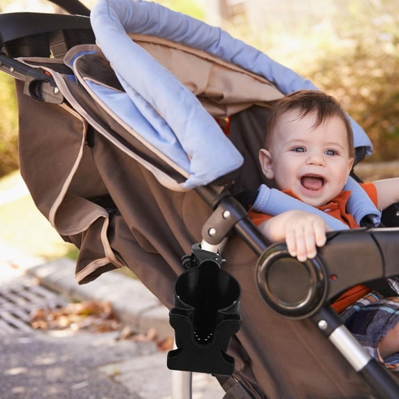 FOMIYES Universal Black Cup Holder, Sturdy Drink Bottle Mount for Strollers, , Wheelchairs, Walkers, Mobility Devices