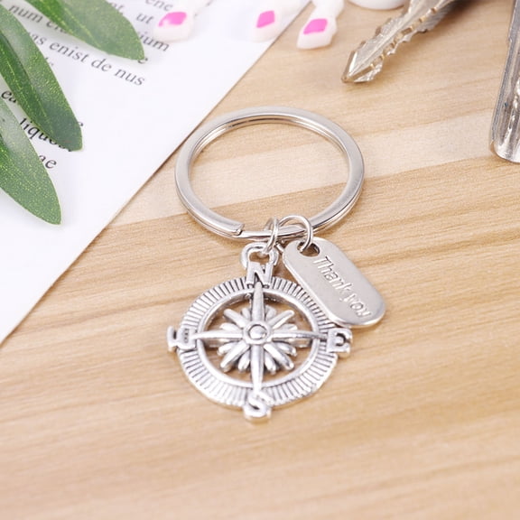 FOMIYES Stylish Metal Compass Keychain Fine Craftsmanship Protective 1Pc