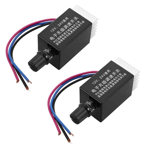 FOMIYES Switch Plastic Dc Black Speed Truck 12v Regulator 2pcs 24v Fan