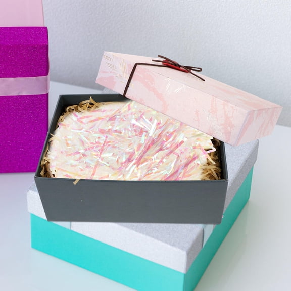 FOMIYES Symphony Silk Clear Gift Box with Shredded Paper Iridescent Hamper Shred for Packaging Party Supplies 20G 3MM