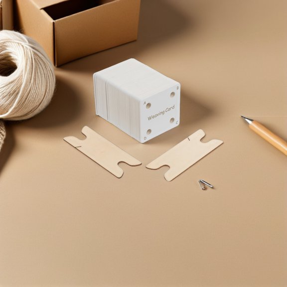 FOMIYES Tablet Weaving Cards with Shuttle for DIY Crafting and Jewelry Making