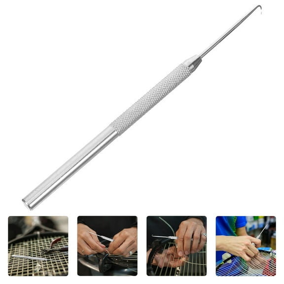 FOMIYES Tennis Racket Stringing Tool with Comfortable Grip for Home Use Durable Metal Construction Silver