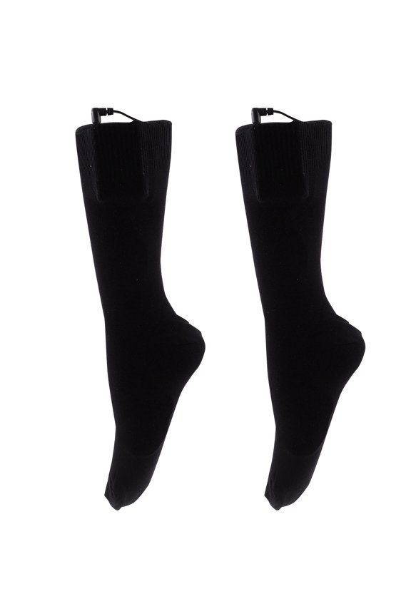 Thermal Sock Double Layer Cotton Battery Powered Foot Warmer for Outdoor in Black