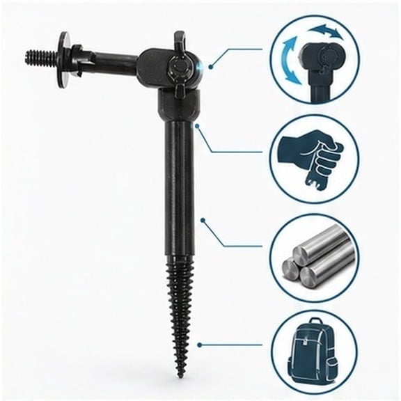 FOMIYES Trail Camera Tree Mount Holder Metal Black Support for Outdoor Recorder 1Pcs