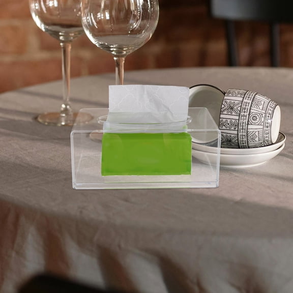 FOMIYES Transparent Acrylic Facial Tissue Box for Stylish Storage and Easy Paper Dispensing
