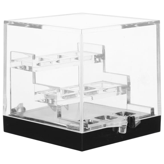 FOMIYES Transparent Acrylic Mineral Specimen Storage Box with Layered Organization for Rocks