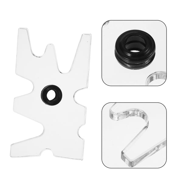 FOMIYES Transparent Acrylic Pool Bridge with Detachable Head for Smooth Cue Support and Easy Storage