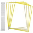 FOMIYES Transparent -Mounted File Organizer with Page Design for ...
