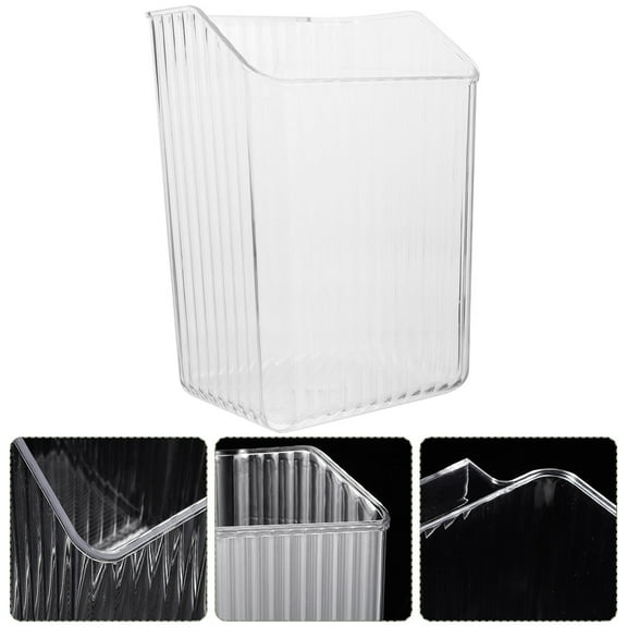 FOMIYES Transparent Kitchen Scrap Bin Hanging Over Cabinet Door for Easy Waste Disposal