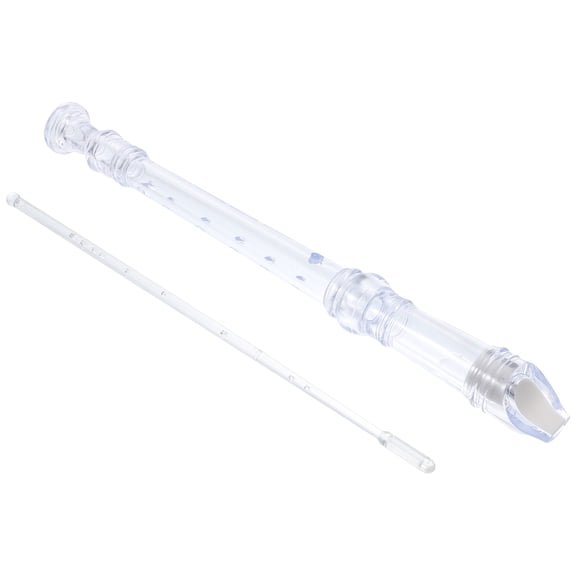 FOMIYES Transparent Plastic Recorder Flute Instrument in G Key with 8 Holes and Air Tight German Machine Cutting