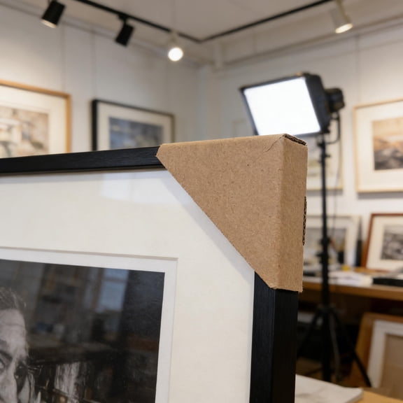 FOMIYES Adjustable Cardboard Corner Protectors for Picture Frames and TV Edges, Easy Installation, Guard