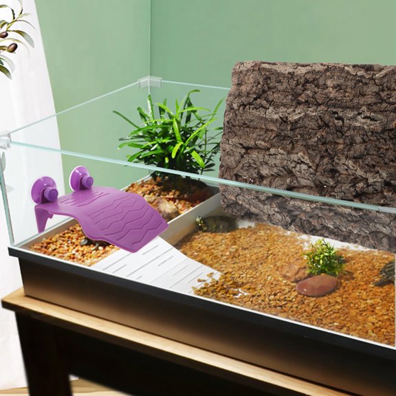 FOMIYES Ramp Floating Island Basking Platform for Aquarium Pets ABS Material 1 Piece