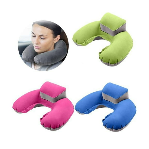 FOMIYES U Shape Pillow 1Pack Inflatable Cushion For Travelers With Back Support And Ergonomic Design