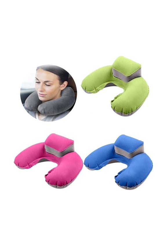 U Shape Pillow 1Pack Inflatable Cushion For Travelers With Back Support And Ergonomic Design