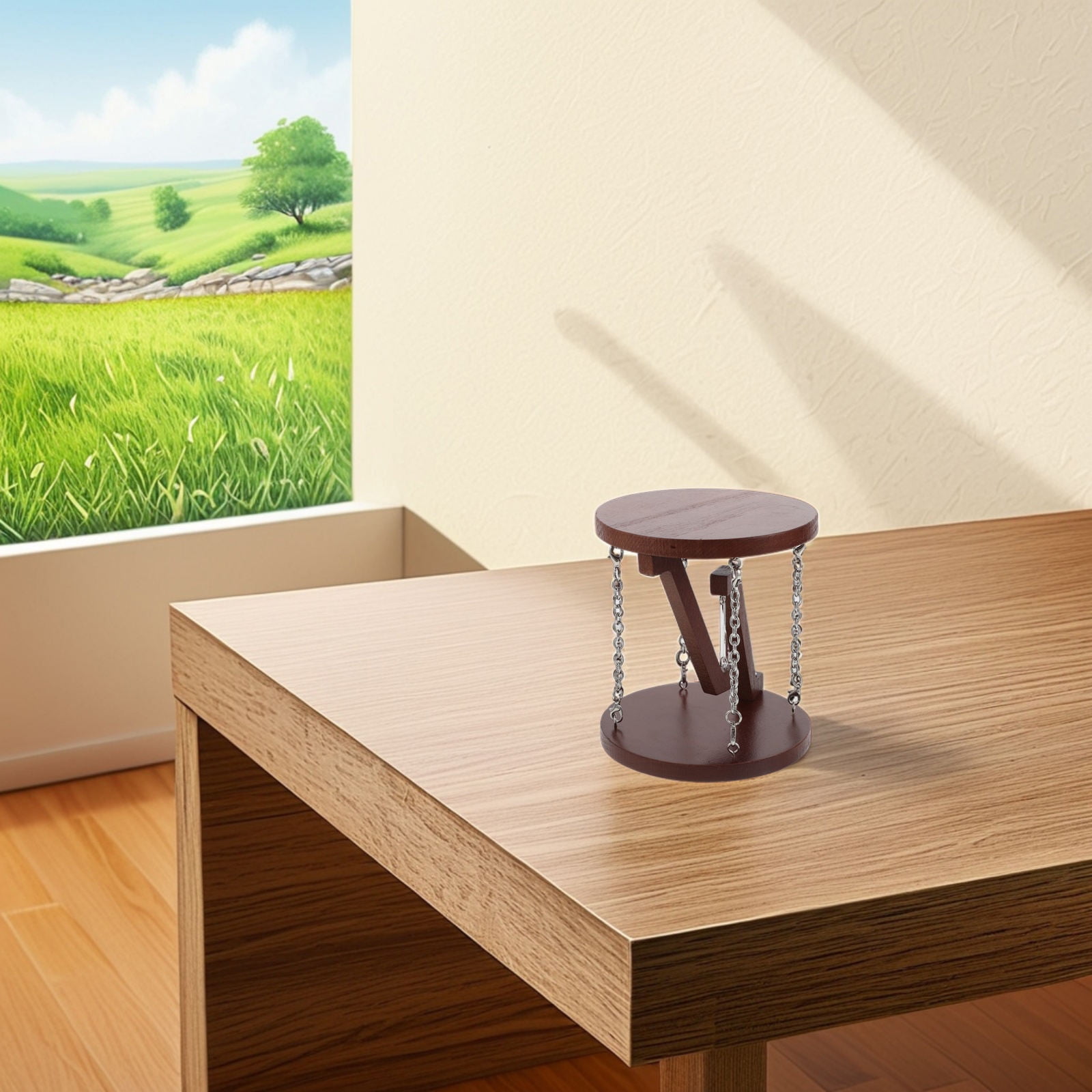FOMIYES Creative Coffee Wooden Floating Table Shelf with Unique ...