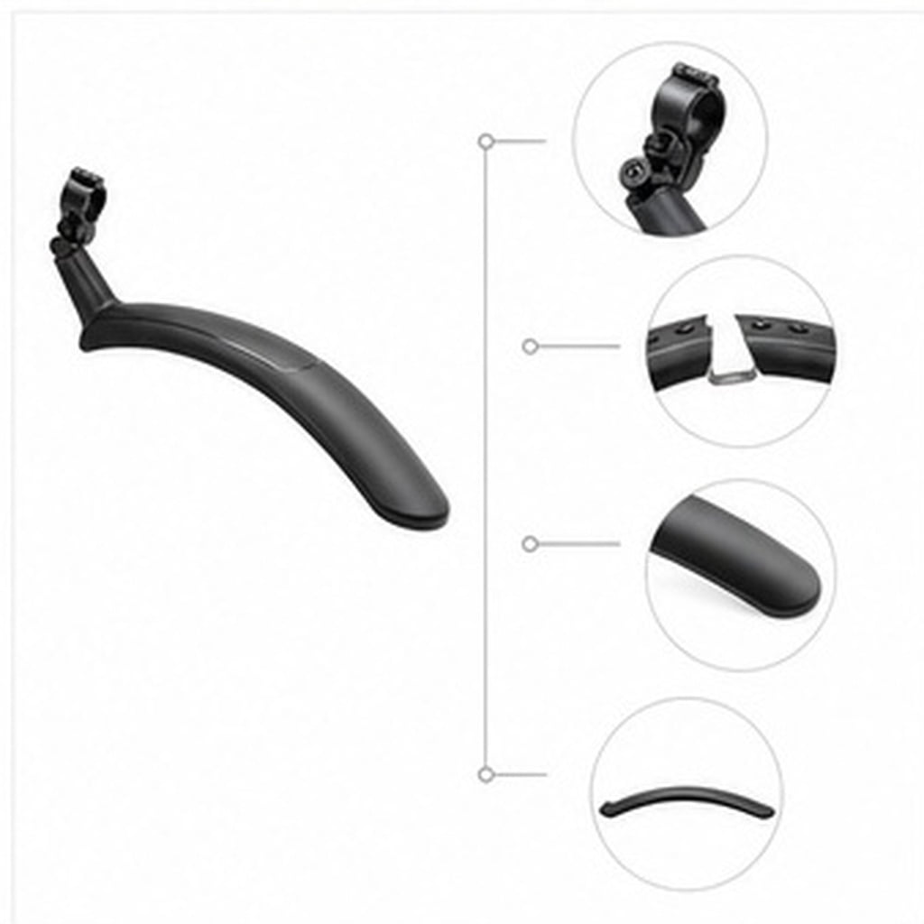 FOMIYES Universal Black Mudguard for Bike Rear Frame Or Seat Post Mount ...
