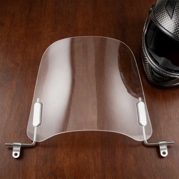 FOMIYES Universal Mounted Transparent Motorcycle Windshield Plastic Wind Deflector for Various Bikes